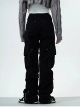 couple cargo pants hip hop high street retro american style vintage multi pocket casual pants 2024 new style streetwear y2k jean utility cargo pants