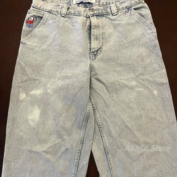 vintage big boy embroidery denim shorts hot sell men y2k basketball skate harajuku men streetwear baggy jeans men clothing ripped baggy denim