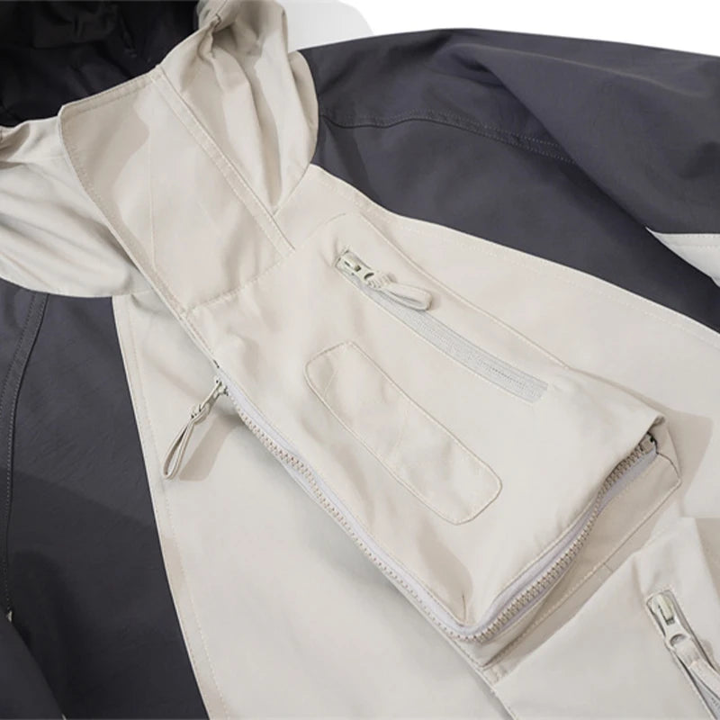 Undermycar 2023 Deconstructor Contrast Zipper Windbreaker Coat