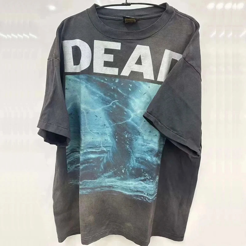 Sadcore T-Shirt – Saint T Shirt Men Woman Summer Good Quality O Neck Loose Let – Urban Streetwear for Men & Women