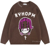 varsity knit sweater with retro streetwear styling for fall and winter outfits, ideal for men’s fashion and seasonal streetwe