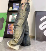 baggy jeans side pocket loose denim pants men luxury designer fashion harajuku streetwear baggy jeans trousers unique jeans style 2283
