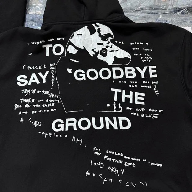 Street skater hoodie with oversized urban graffiti influence