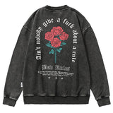 "Fallen Roses" Unisex Men Women Streetwear Graphic Sweatshirt Daulet Apparel