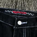 Harajuku Y2k Wexwear Embroidery Skateboarding Jeans Denim Men Letter Graphic Streetwear Shorts 2024 Baggy Gym Basketball Shorts
