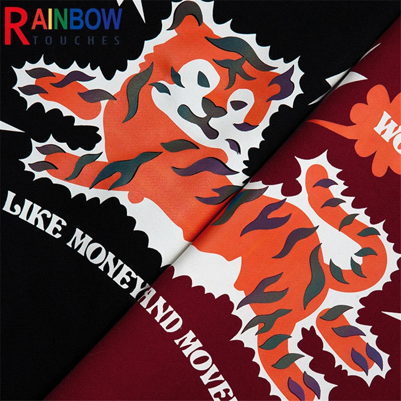 Glitchcore Design – Rainbowtouches 2022 New Mens Long Sleeve Vintage – Edgy Streetwear for All Genders
