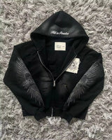 Street Y2K New Fashion Joker Fleece Padded Zipper Hoodie Women Harajuk