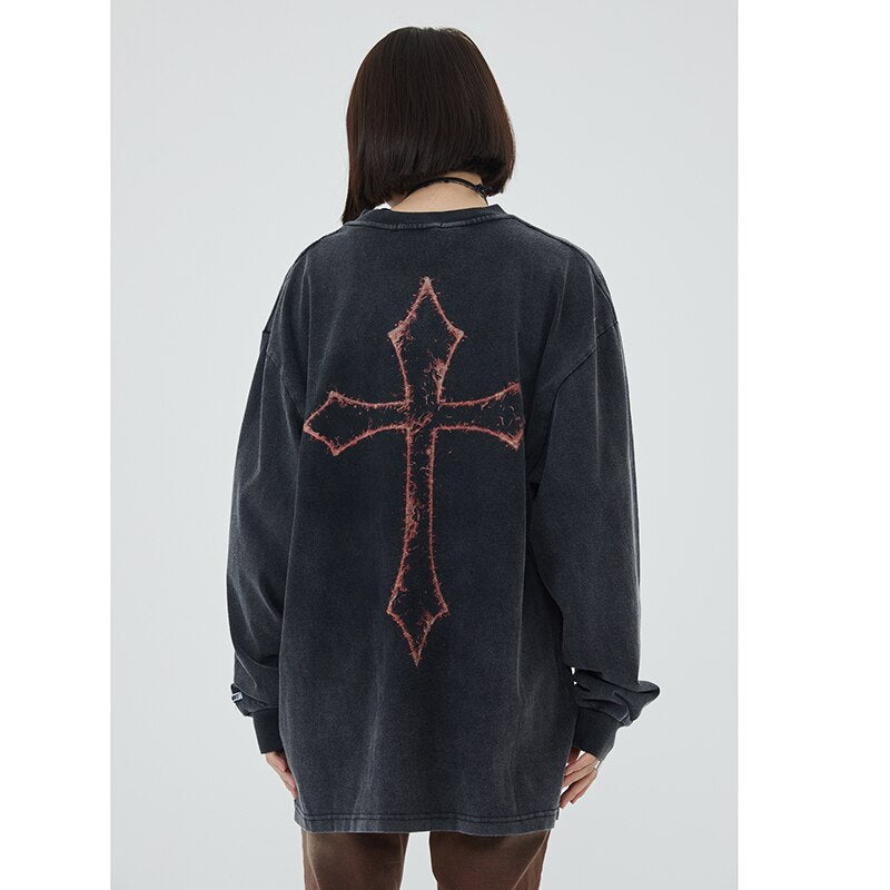 "Red Effect" Unisex Men Women Streetwear Graphic Sweatshirt Daulet Apparel