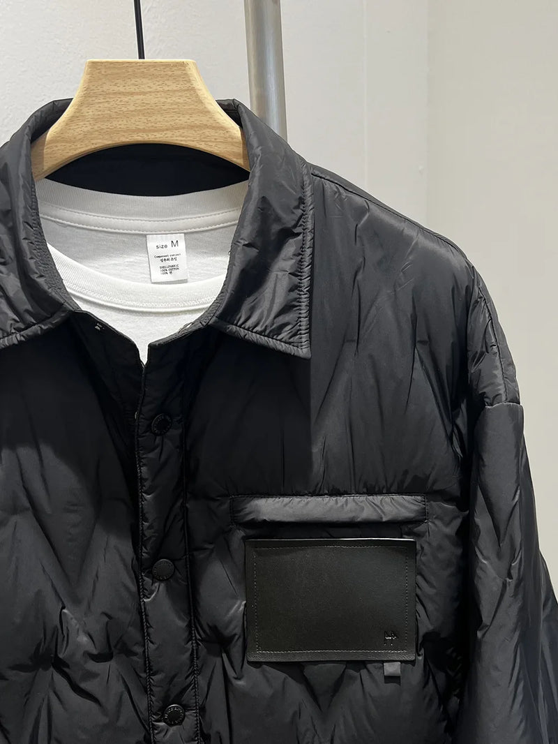 2023 Winter Men's Thin Down Jacket Shirt Jacket For Men