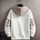 Male Clothes Hooded Green Loose Sweatshirt For Men Hoodies Fleeced Pas
