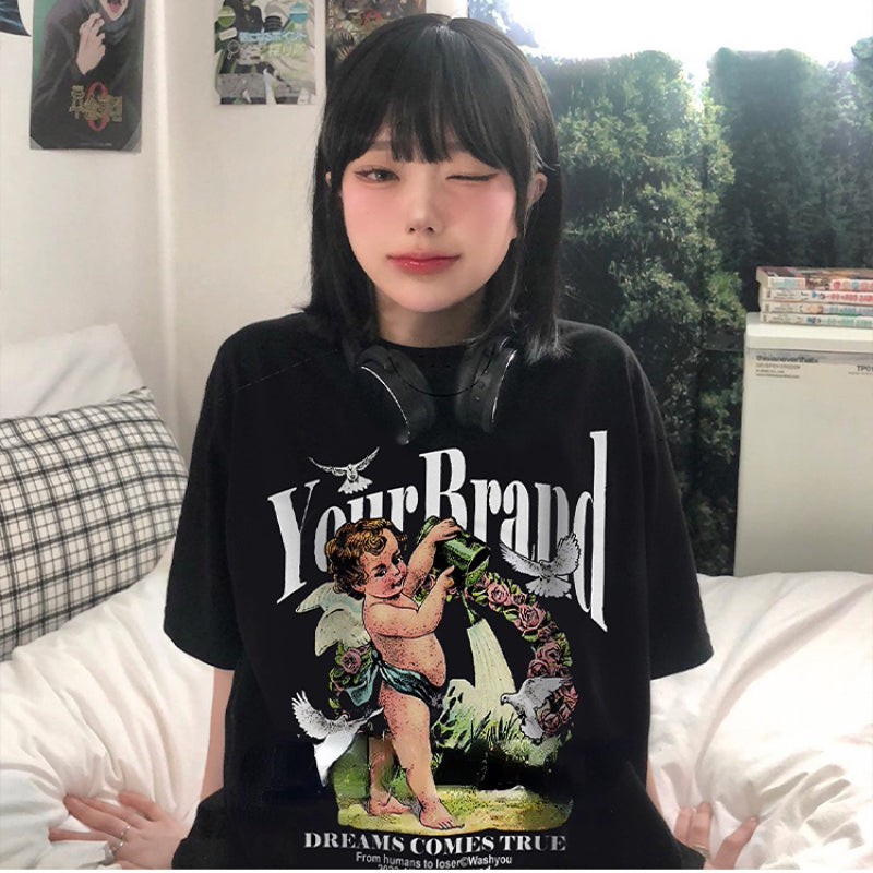 Skatercore Aesthetic piece – Hip Hop Streetwear Men Oversized T Shirt Letter Harajuku Pri