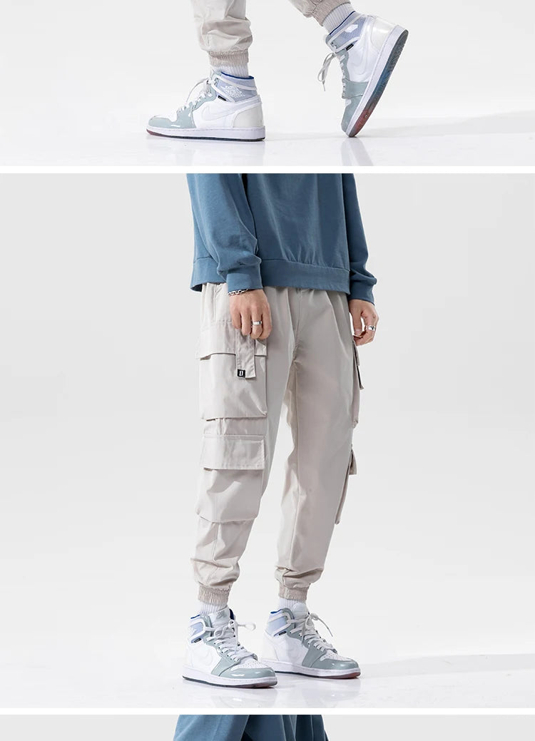 streetwear mens hip hop jogging pants casual men trousers big size loose sweatpants male 2023 new multi pocket harem pants 5xl unique joggers style 2899
