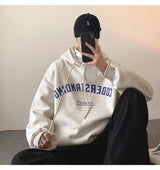Autumn Mens Letter Design Printed Pullovers Hoodies Y2K Vintage Street