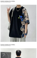 Skatercore Oversized shirt – Summer Short Sleeved Mens T Shirt Trend Loose And Versatile