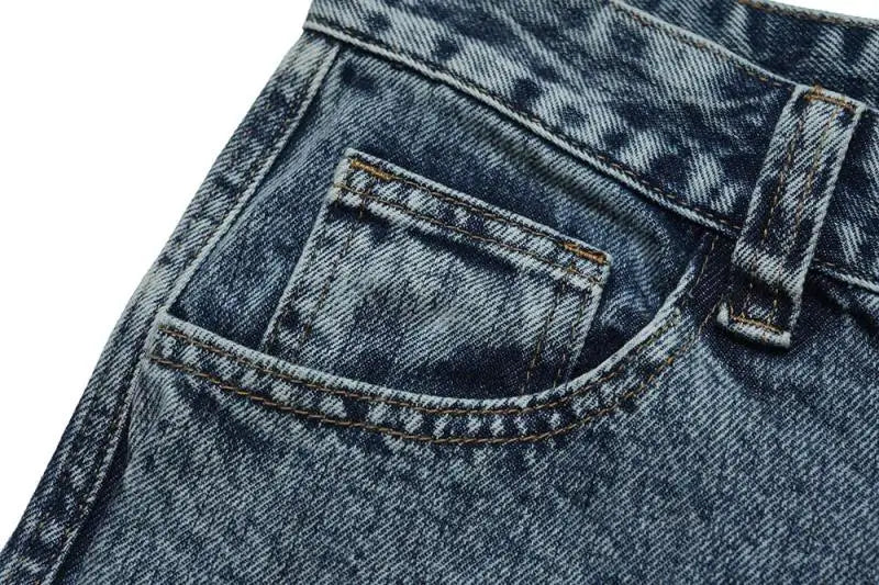 fashion loose streetwear cargo denim jeans unisex casual multi pocket wide legs jean pants hip hop joggers mens baggy jeans unique joggers style 2975
