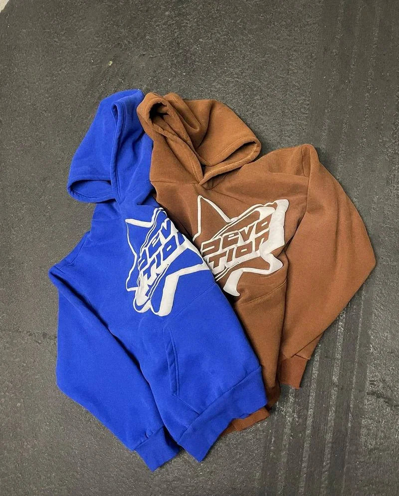 Oversized Goth hoodie streetwear Spring Y2K Goth punk Harajuku Alphabet full zipper hoodie women's casual loose sweatshirt