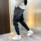 gradient hip hop baggy pants mens elastic waist jeans casual denim pants tapered legs new luxury designer korean pants denim street jeans