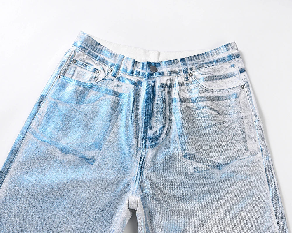 harajuku men women baggy jeans pants solid color washed loose casual denim trousers oversized high street loose cargos unique cargo style 852