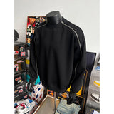 Zipper Pullover Sweatshirt Men Women Streetwear Fashion Loose Casual B