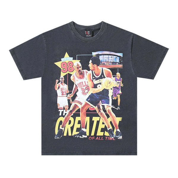 skatercore aesthetic print tee featuring vintage retro mj kb print basketball high street cotton oversized xxxl quality tops t shirt