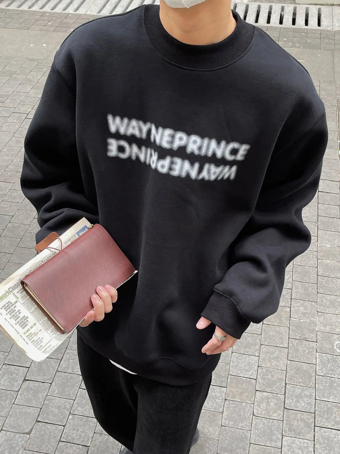 Korean Street Half Turtleneck Sweatshirt Men Autumn Winter New Bottoming Shirt