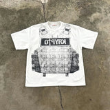 Gothic Oversized shirt – American Summer High Street Retro Trendy Brand Short Sleeved