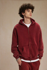 Batik Fleece Zippered Hoodie | Skatercore Style Hoodie