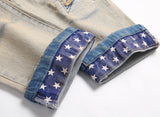 star splicing men jeans vintage blue straight denim pants y2k streetwear man fashion jeans trousers unique jeans style 4613