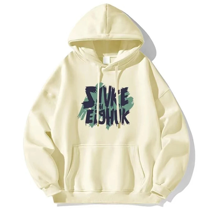 Autumn Design Letter Print Fleece Hoodies For Men Fashion Hip Hop Over