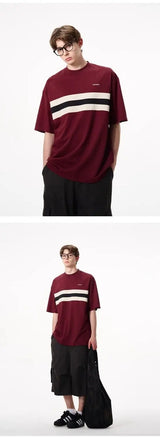 American summer street fashion men and women personalized letter print round neck short sleeved couple Harajuku loose casual top