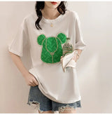 Gothic Aesthetic print tee – New Luxury Sweet Girl Giraffe Diamonds Crystals T Shirts Kor