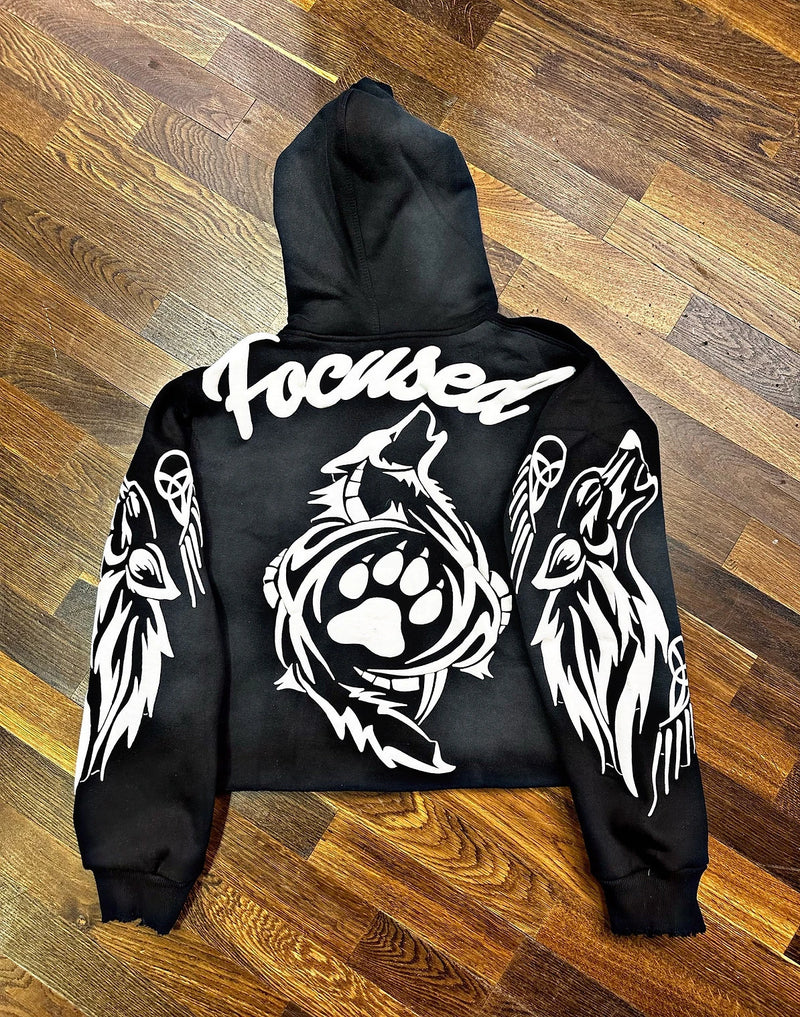 Y2K Pullover Hoodie Long Sleeved Oversize Vintage 3D Printed Clothing
