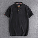 Gothic Vintage print – Summer Mens Polo Shirt Cotton Lapel T Shirt Retro Loose Soli