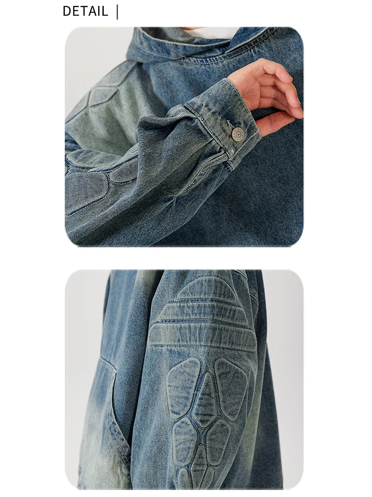 Vintage Sweatshirt Mens Hooded Pullover Hoody Fashion Oversized Hip Ho
