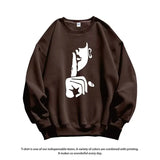 Oversized Loose Printed Sweatshirt Autumn Mens Korean High Quality Top