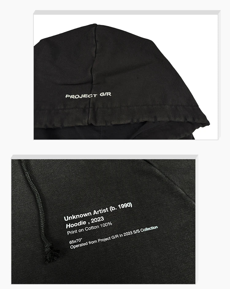New Luxury 2023 Sleeveless Washed Old Pullover Hoodies Hoody Hooded Sw