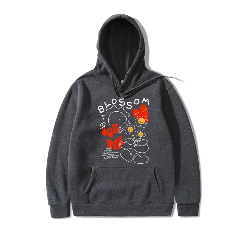 2022 Blossom Print Mens Hoodie Fashion Winter Autumn Mens Womens Cotto