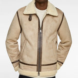 leather varsity coat, fall winter style, men's streetwear fashion, oversized urban jacket, high quality cold-weather coat