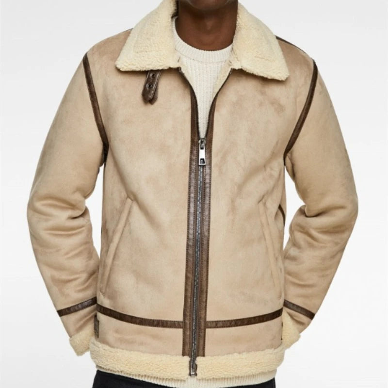 leather varsity coat, fall winter style, men's streetwear fashion, oversized urban jacket, high quality cold-weather coat