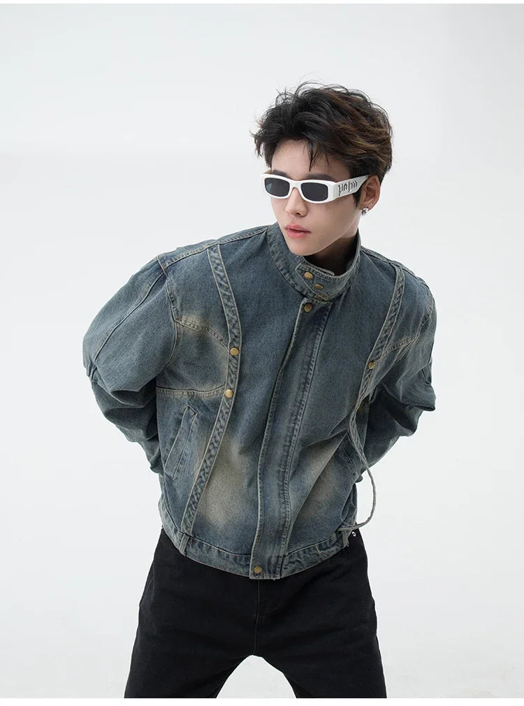techwear zip bomber, urban fashion, for men, fall streetwear outfit, oversized style, layered fashion, modern aesthetic, graphic detail