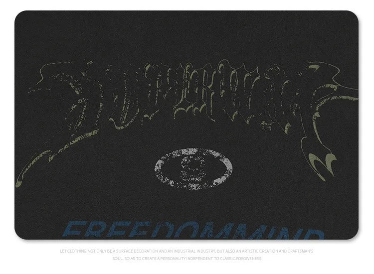 Gothic oversized hoodie with occult sigil print