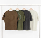 Original Letter Embroidery O Neck Suede Summer Tshirts for Men and Women Short Sleeve Streetwear Casual Oversized Top Tees
