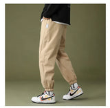 mens high street loose fit elastic waist pants winter warm fleece pants hip hop solid drawstring sportwear sweatpants joggers unique joggers style 1662