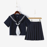 Navy Sailor Outfit Japanese Style School Uniform Skirt Girls JK Uniforms Student Sailor Dress Korean Student Seifuku COS Costume
