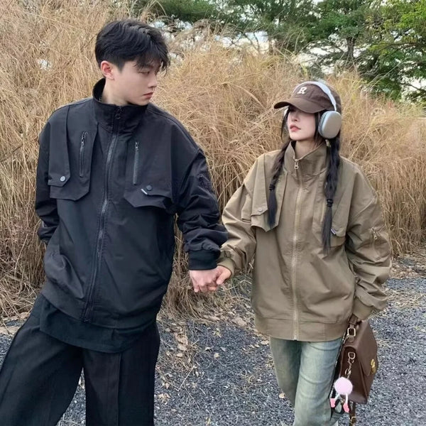 retro baseball bomber, cold season style, for men, fall streetwear outfit, oversized style, layered fashion, modern aesthetic