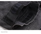 side pocket denim retro jeans mens biker zipper jean trousers hip hop fashion high street slim fit pants joggers y2k men s jeans unique joggers style 2950