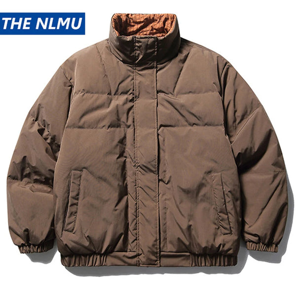 Men's Down Jackets Reversible Jacket 2023 Winter 90% White Duck Down Jacket Warm Coat Thick Outwear Hip Hop Streetwear