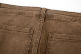 swag hip hop speckle ink flare jeans streetwear patchwork mens cargo jean pants washed logging trousers jeans male jeans overall unique cargo style 294