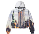 Y2K Retro Harajuku Statue Of Liberty Pattern Hoodie Fashion Casual Lon