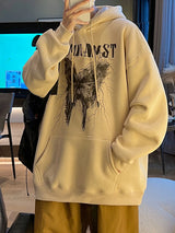 New Gothic Butterfly Printed Hooded Sweatshirt For Men Y2K Harajuku Fa